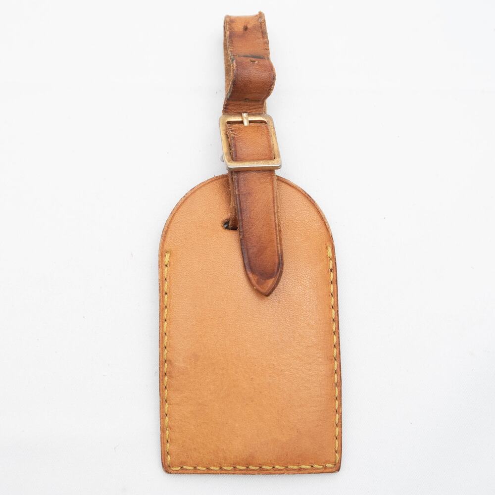 Authentic Louis Vuitton Vachetta Leather Luggage Name Tag O - Picture 3 of 6